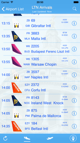 London Luton Airport - iPlane Flight Information