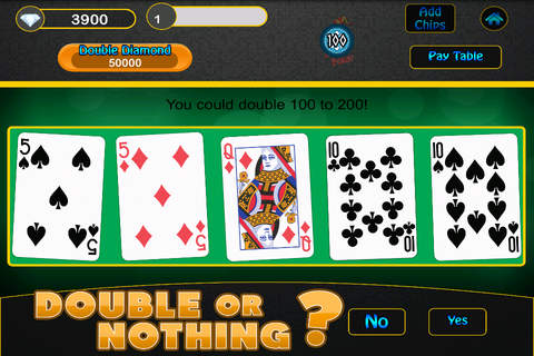 Double Diamond Video Poker - Jacks, Aces, Wild, Deuces, and all Poker Card Games screenshot 3