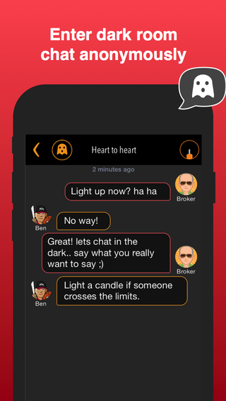 Darkchat - chat undercover share secrets hide chats and friends from stalkers