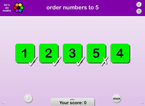 Ordering Numbers to 5 screenshot 3