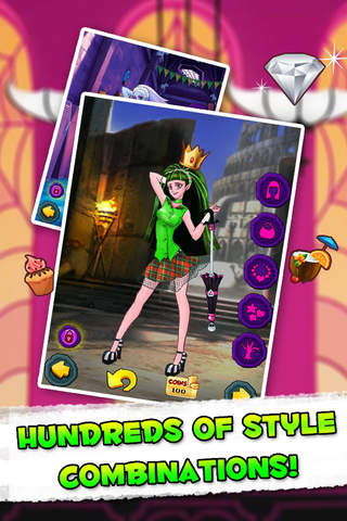 Dress up fashion Monster girls edition PRO : The princess girl spooky school games screenshot 2