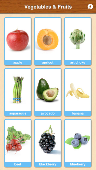Baby Flashcards: Vegetables Fruits