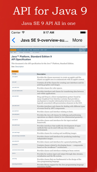 API for Java 9