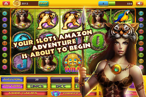 Slots Amazon Queen: Lost Riches of the Wild - FREE 777 Slot-Machine Game screenshot 2