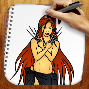 Easy Draw : Female Superheroes LOGO-APP點子