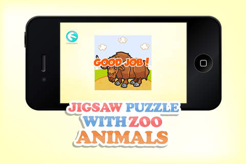 Jigsaw Puzzle With Zoo Animals - Preschool Learning Game for Kids and Toddlers screenshot 4