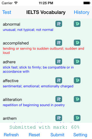 IELTS Vocabulary Test screenshot 3