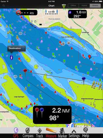 Belgium GPS Nautical charts pro