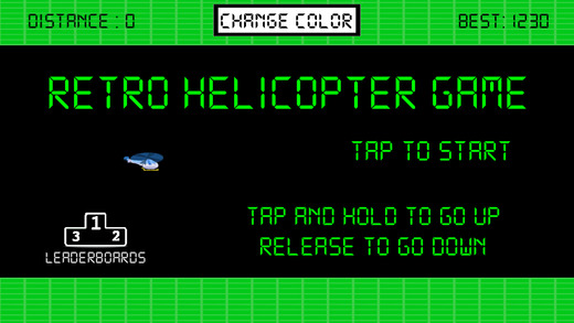 Retro Helicopter Game