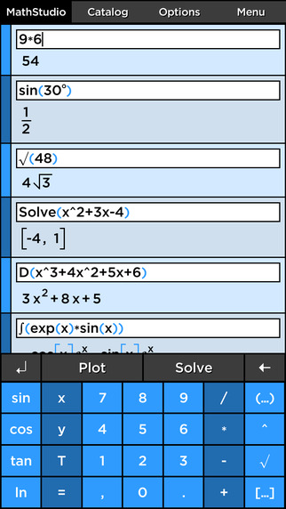 MathStudio Express - Symbolic CAS graphing calculator