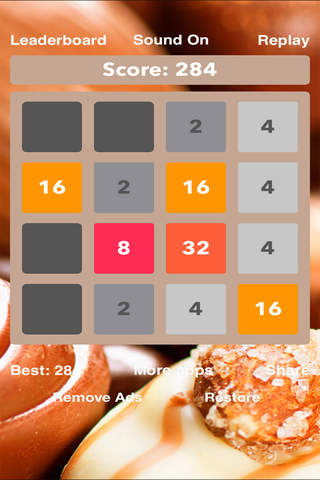 2048 Chocolate Combat - Puzzle Game screenshot 2