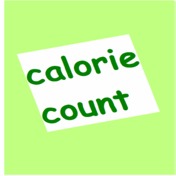 Calorie count. A guide to calories in primary foods and fast foods. LOGO-APP點子