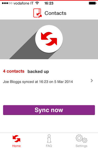 Vodafone Contacts screenshot 2