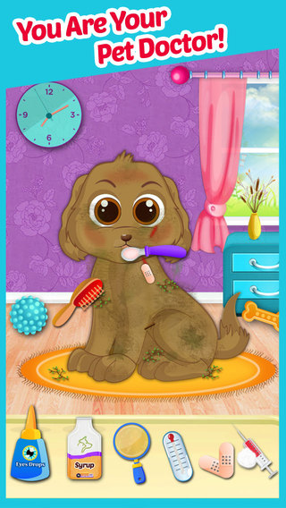 Kitty Puppy Care - Cat Spa Dog Dress up Fun in Real Pet Vet Doctor Game