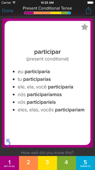 【免費教育App】Learn Portuguese Verbs: Practice Verb Conjugations & Tenses with Brainscape lessons-APP點子