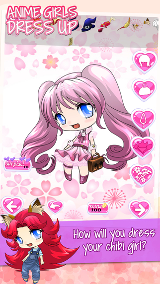 Cute Anime Dress-Up Games For Girls : Free Pretty Chibi Princess Make-Up Character Edition
