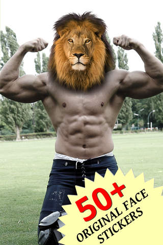 Animal Face Photo Editor - Add different Pets & Wild Animal Head Stickers on Your Pictures screenshot 2