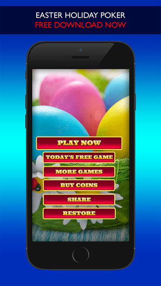 REAL EASTER POKER - Play the Jacks Or Better Easter Holiday Edition and Online Casino Gambling Card 