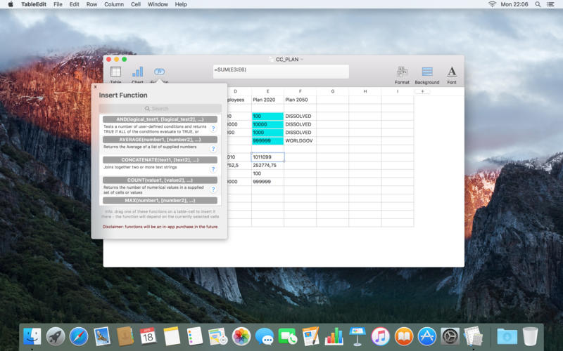 TableEdit for Mac 1.4.1 破解版 – 干净和优雅的电子表格应用
