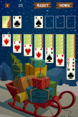 A Classic Christmas Solitaire Klondike Card Game for Free screenshot 3