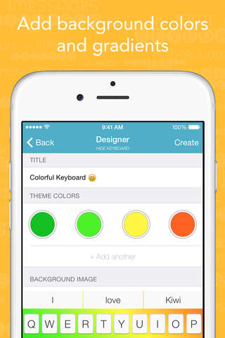 Kiwi Pro - Beautiful, Colorful, Custom Keyboard Designer for iOS 8 screenshot 2
