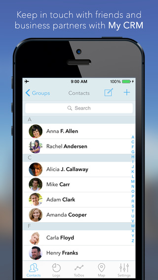 My CRM — contacts organizer task manager for iPhone