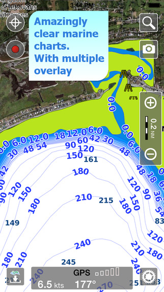 Aqua Map Oregon and Washington - Marine GPS Offline Nautical Charts for Fishing Boating and Sailing