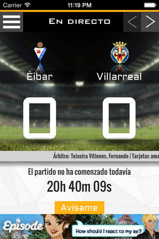 FutbolApp - Villarreal Edition screenshot 2