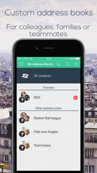 Dizzit : share customized address books for family colleagues or teamates