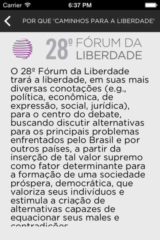 28º Fórum da Liberdade screenshot 3