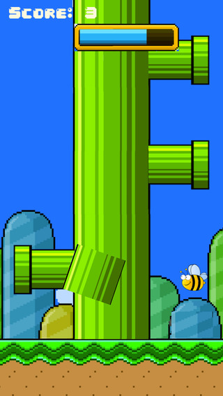 Timber Swing Bee: Chop The Wooden Pipe and Avoid Branches