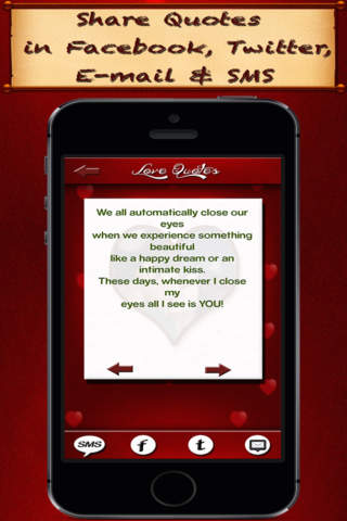 Romantic Heart Says: Love Quotes and SMS screenshot 4