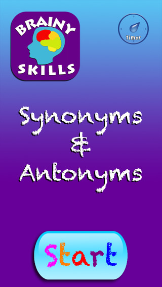 【免費教育App】Brainy Skills Synonyms and Antonyms-APP點子