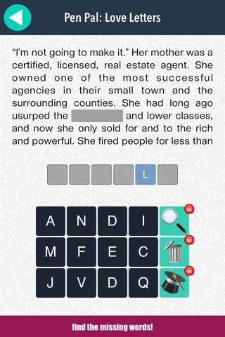 Pen Pal, Love Letters : crime story hidden words search game screenshot 3