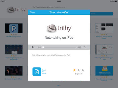 Trilby Supporting Teachers - Training Tips for iPad screenshot 2