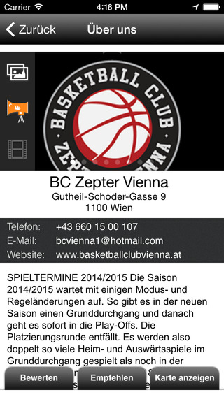 【免費運動App】BC Zepter Vienna-APP點子