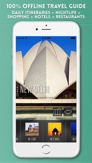 New Delhi Travel Guide with Offline City Street Maps