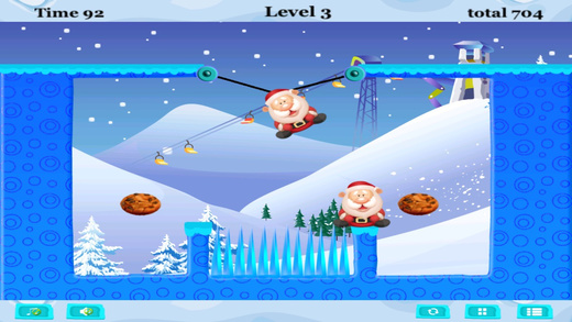 【免費遊戲App】Hungry Santas – Swing to Eat the Cookies Paid-APP點子