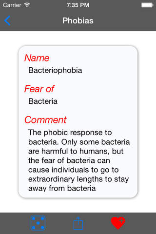 Phobias - dictionary of fears screenshot 4