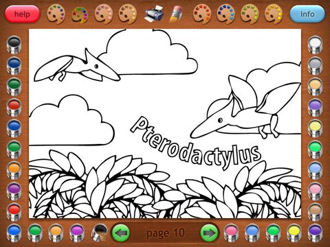 【免費遊戲App】Coloring Book 21: More Dinosaurs-APP點子