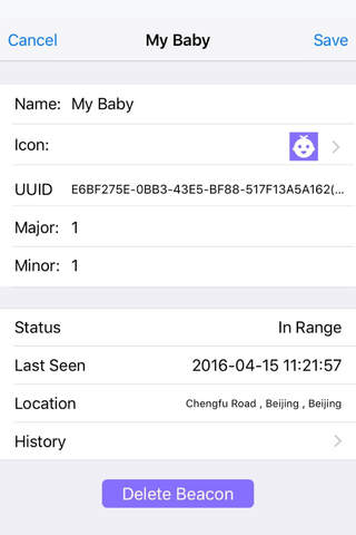 BeaconGo Nanny - Extra guardian to watch your kids using iBeacon screenshot 2