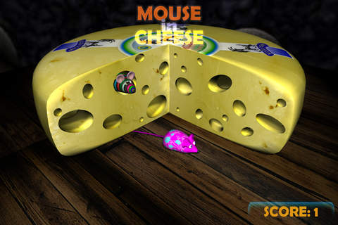 Mouse in Cheese - 3D game for cats screenshot 2