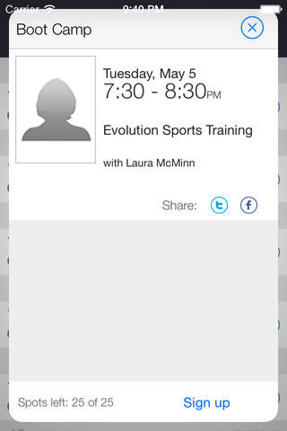 Evolution Sports Training screenshot 2