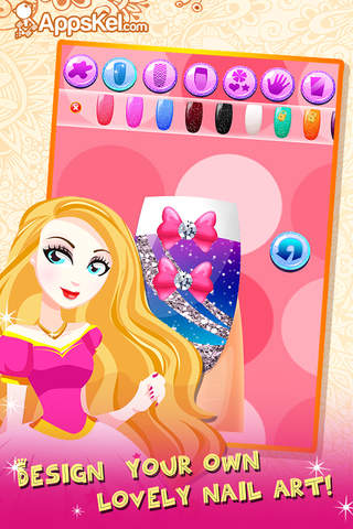 A Nail Art Fashion Salon Story – For-Ever After Beauty Dress up Girls Games Free screenshot 3