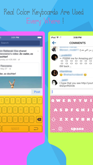 【免費娛樂App】Color Keyboard for iOS 8 - Customize Emoji and Sticker Keyboards Skins & Background-APP點子