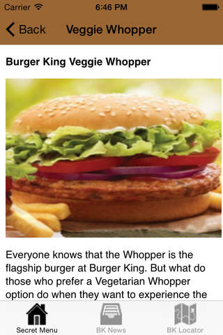 Secret Menu for Burger King screenshot 2