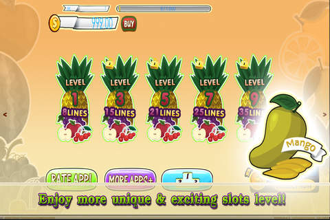 '777' Amazing Fruit slot machine PRO - Spin fruit salad slots and earn big bonus money. screenshot 3