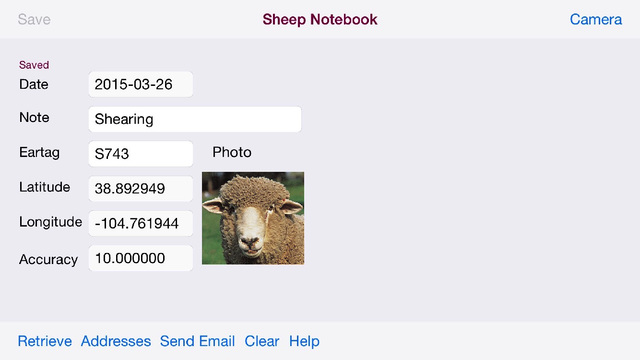 Sheep Notebook for iPhone