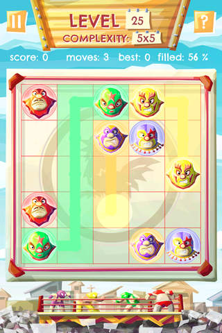 Lucha Tag Team - HD - FREE - Link Matching Luchadores Puzzle Game screenshot 2