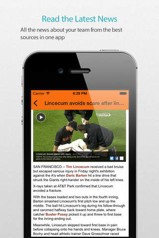 San Francisco Baseball Schedule Pro — News, live commentary, standings and more for your team! screenshot 3